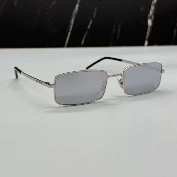 NEW SAINT LAURENT SL252 004 UNISEX SILVER SUNGLASSES SAINT LAURENT SL 252 004 - Picture 6 of 12